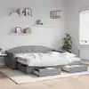 Image de vidaXL Lit de jour avec gigogne et tiroirs sans matelas 90x200 cm