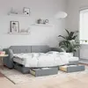 Image de vidaXL Lit de jour avec gigogne et tiroirs sans matelas 80x200 cm