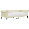 Image de vidaXL Lit de Jour avec Matelas, Canapé-lit, Lit d'Invité, Meuble de Chambre à Coucher Salle de Séjour, Moderne, Crème 90x200 cm Similicuir