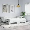Image de vidaXL Lit de jour avec gigogne sans matelas blanc 90x200 cm