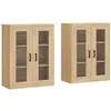 Image de vidaXL Armoires murales 2 pcs chêne Sonoma Bois d'ingénierie, Armoire, Armoire Suspendue, Armoire latérale, Armoire de Rangement