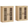 Image de vidaXL Armoires murales 2 pcs chêne Sonoma Bois d'ingénierie, Armoire, Armoire Suspendue, Armoire latérale, Armoire de Rangement