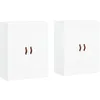 Image de vidaXL Armoires murales 2 pcs Blanc Bois d'ingénierie, Armoire, Armoire Suspendue, Armoire latérale, Armoire de Rangement, Armoire Murale Suspendue