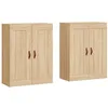 Image de vidaXL Armoires murales 2 pcs chêne Sonoma Bois d'ingénierie, Armoire, Armoire Suspendue, Armoire latérale, Armoire de Rangement