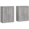Image de vidaXL Armoires murales 2 pcs Sonoma Gris Bois d'ingénierie