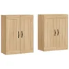 Image de vidaXL Armoires murales 2 pcs chêne Sonoma Bois d'ingénierie, Armoire, Armoire Suspendue, Armoire latérale, Armoire de Rangement