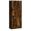 Image de vidaXL Buffet Haut Chêne fumé 69,5x34x180 cm Bois d'ingénierie
