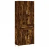 Image de vidaXL Buffet Haut, Armoire de Rangement avec Pieds, Meuble de Rangement, Organisateur Salon Salle de Séjour, Moderne, Chêne Fumé Bois d'Ingénierie