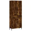 Image de vidaXL Buffet Haut Chêne fumé 69,5x34x180 cm Bois d'ingénierie