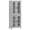 Image de vidaXL Buffet Haut, Armoire de Rangement avec Pieds, Meuble de Rangement, Organisateur Salon Salle de Séjour, Moderne, Sonoma Gris Bois d'Ingénierie