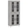 Image de vidaXL Buffet Haut, Armoire avec Pieds, Meuble de Rangement, Organisateur de Salon Salle de Séjour, Moderne, Sonoma Gris Bois d'Ingénierie