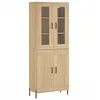 Image de vidaXL Buffet Haut Chêne Sonoma 69,5x34x180 cm Bois d'ingénierie