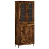 Image de vidaXL Buffet Haut, Armoire de Rangement avec Pieds, Meuble de Rangement, Organisateur Salon Salle de Séjour, Moderne, Chêne Fumé Bois d'Ingénierie