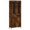 Image de vidaXL Buffet Haut, Armoire de Rangement avec Pieds, Meuble de Rangement, Organisateur Salon Salle de Séjour, Moderne, Chêne Fumé Bois d'Ingénierie
