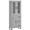 Image de vidaXL Buffet Haut, Armoire de Rangement avec Pieds, Meuble de Rangement, Organisateur Salon Salle de Séjour, Moderne, Sonoma Gris Bois d'Ingénierie