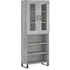 Image de Buffet haut Sonoma gris 69,5x34x180 cm Bois d ingénierie