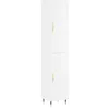 Image de Buffet haut Blanc brillant 34,5x34x180 cm Bois d ingénierie