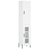 Image de vidaXL Buffet Haut, Armoire de Rangement avec Pieds, Meuble de Rangement, Organisateur Salon Salle de Séjour, Moderne, Blanc Bois d'Ingénierie