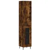 Image de vidaXL Buffet Haut, Armoire de Rangement avec Pieds, Meuble de Rangement, Organisateur Salon Salle de Séjour, Moderne, Chêne Fumé Bois d'Ingénierie