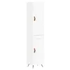 Image de vidaXL Buffet Haut, Armoire de Rangement avec Pieds, Meuble de Rangement, Organisateur Salon Salle de Séjour, Moderne, Blanc Bois d'Ingénierie