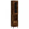 Image de vidaXL Buffet Haut, Armoire de Rangement avec Pieds, Meuble de Rangement, Organisateur Salon Salle de Séjour, Moderne, Chêne Fumé Bois d'Ingénierie