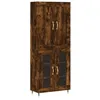 Image de vidaXL Buffet Haut Chêne fumé 69,5x34x180 cm Bois d'ingénierie