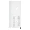 Image de Buffet haut Blanc 69,5x34x180 cm Bois d ingénierie