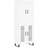 Image de vidaXL Buffet Haut, Armoire de Rangement avec Pieds, Meuble de Rangement, Organisateur Salon Salle de Séjour, Blanc Bois d'Ingénierie