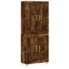 Image de vidaXL Buffet Haut Chêne fumé 69,5x34x180 cm Bois d'ingénierie
