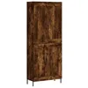 Image de vidaXL Buffet Haut Chêne fumé 69,5x34x180 cm Bois d'ingénierie