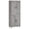 Image de vidaXL Buffet Haut, Armoire de Rangement avec Pieds, Meuble de Rangement, Organisateur Salon Salle de Séjour, Sonoma Gris Bois d'Ingénierie