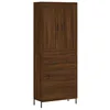 Image de Buffet haut Chêne marron 69,5x34x180 cm Bois d ingénierie