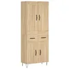 Image de vidaXL Buffet Haut Chêne Sonoma 69,5x34x180 cm Bois d'ingénierie