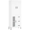 Image de Buffet haut Blanc 69,5x34x180 cm Bois d ingénierie