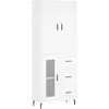 Image de vidaXL Buffet Haut Blanc 69,5x34x180 cm Bois d'ingénierie