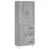 Image de vidaXL Buffet Haut, Armoire de Rangement avec Pieds, Meuble de Rangement, Organisateur Salon Salle de Séjour, Industriel, Sonoma Gris Bois d'Ingénierie