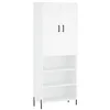 Image de Buffet haut Blanc 69,5x34x180 cm Bois d ingénierie