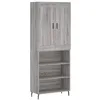 Image de vidaXL Buffet Haut, Armoire de Rangement avec Pieds, Meuble de Rangement, Organisateur Salon Salle de Séjour, Industriel, Sonoma Gris Bois d'Ingénierie