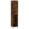 Image de vidaXL Buffet Haut, Armoire de Rangement avec Pieds, Meuble de Rangement, Organisateur Salon Salle de Séjour, Moderne, Chêne Fumé Bois d'Ingénierie