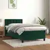 Image de vidaXL Sommier à lattes de lit avec matelas Vert foncé 100x200 cm