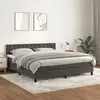 Image de vidaXL Sommier à lattes de lit et matelas Gris foncé 160x200cm Velours