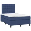 Image de vidaXL Sommier à Lattes de lit avec Matelas Bleu 120x200 cm Tissu