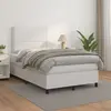 Image de vidaXL Sommier à lattes de lit avec matelas Blanc 120x200cm Similicuir