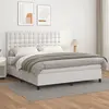 Image de vidaXL Sommier à lattes de lit avec matelas Blanc 160x200cm Similicuir