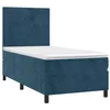 Image de vidaXL Sommier à Lattes de lit et Matelas Bleu foncé 80x200 cm Velours