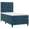 Image de vidaXL Sommier à Lattes de lit avec Matelas Bleu foncé 90x190 cm