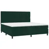 Image de vidaXL Sommier à Lattes de Lit avec Matelas, Lit Rembourré, Lit Double, Lit Adulte de Chambre à Coucher Intérieur, Moderne, Vert Foncé 200x200cm Velours
