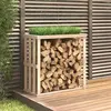 Image de vidaXL Porte-bûches d’extérieur 108x52x106 cm Bois massif de pin