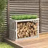 Image de vidaXL Porte-bûches d’extérieur Blanc 108x52x74 cm Bois massif de pin