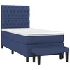 Image de vidaXL Sommier à Lattes de lit avec Matelas Bleu 100x200 cm Tissu